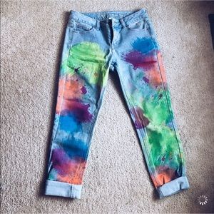 Light Wash Jeans w/ Paint Splatters from Justice
